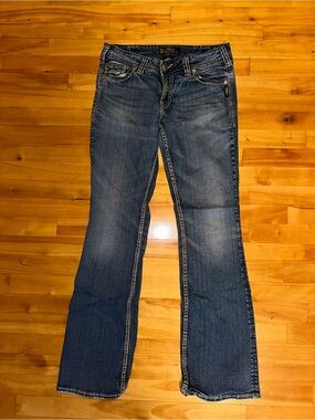 Silver Jeans Suki Surplus Womens W30 Bootcut Jeans Low Rise Y2K Flap Pocket